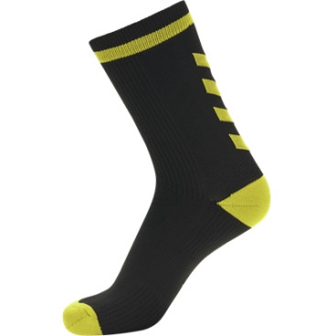 Chaussettes low Elite Indoor Noir/Jaune