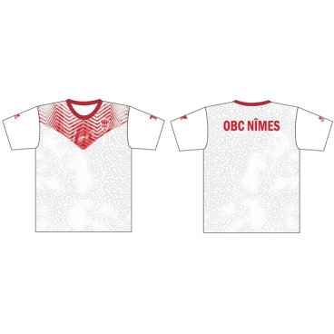 Maillot sublimé blanc OBC Nîmes Enfant