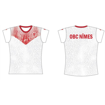 Maillot sublimé blanc OBC Nîmes Femme