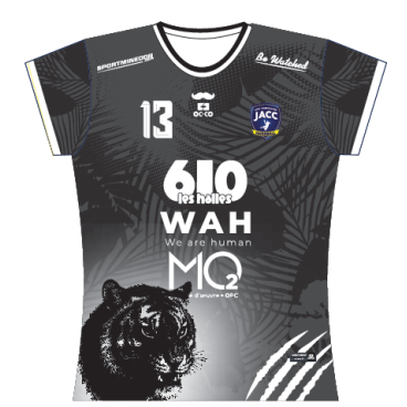 Maillot sublimé Noir Femme JACCHB - Pas de personnalisation