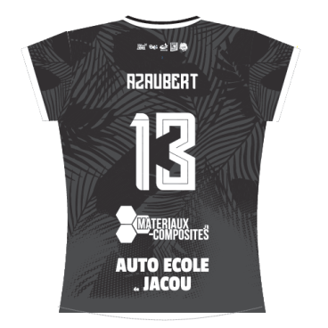 Maillot sublimé Noir Femme JACCHB - Pas de personnalisation