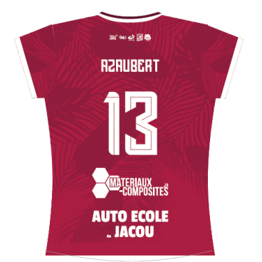 Maillot sublimé Bordeaux Femme JACCHB - Pas de n° ou personnalisation