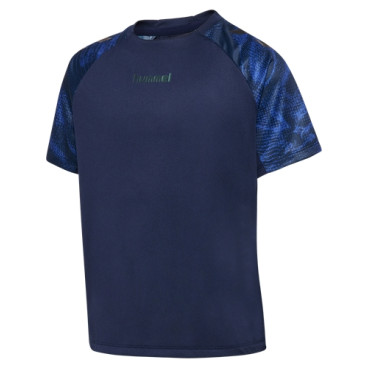 Tshirt HMLBLAZE26 Pro Training Jersey Kids Bleu/Noir